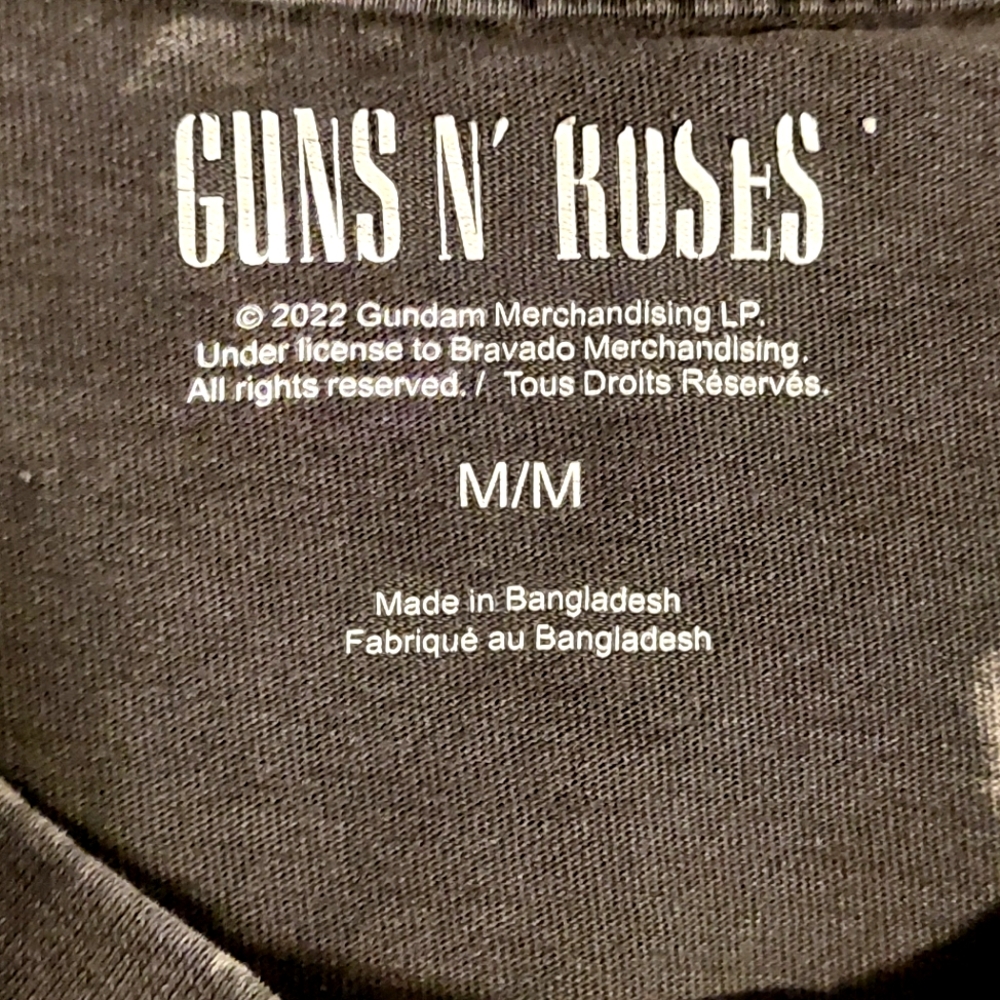 Guns N' Roses Men's Black & Gray Short Sleeved Graphic Band T-Shirt GUC Size M - Picture 7 of 10